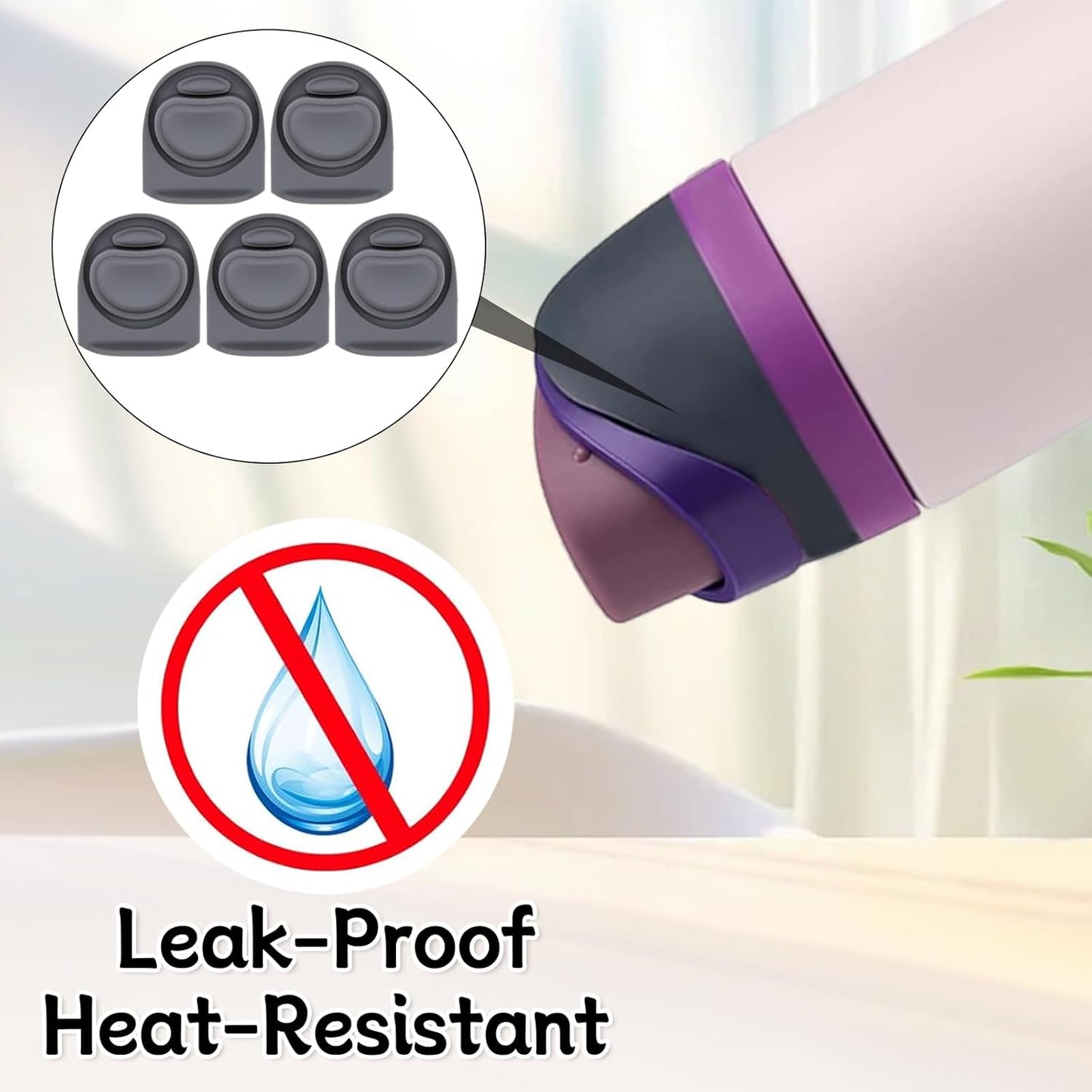 Owala | Replacement Lid Rubber Seal Gasket - 5 Pcs for FreeSip Water Bottles (24/32 oz)