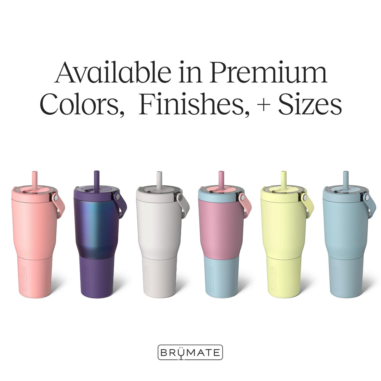 BrüMate Resa 35oz 100% Leakproof Travel Tumbler w/Handle & Straw | Flexible SoftSip Straw | Silicone Sleeve for Durability | Stainless Steel | Cup Holder & Travel Friendly Water Bottle (Matte Black)