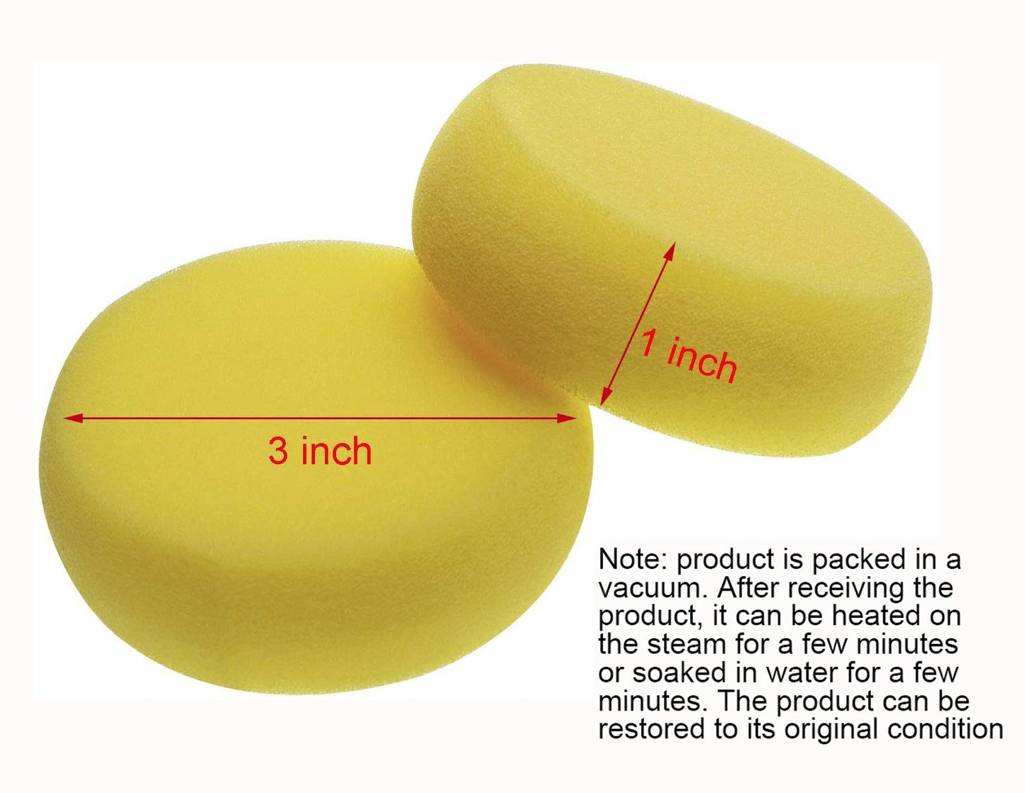 Penta Angel Round Sponges 6pcs 3inch Yellow Painting Sponges Synthetic Artist Sponge Watercolors Sponge for Art & Craft Pottery Clay Cleaning Ceramics Wall