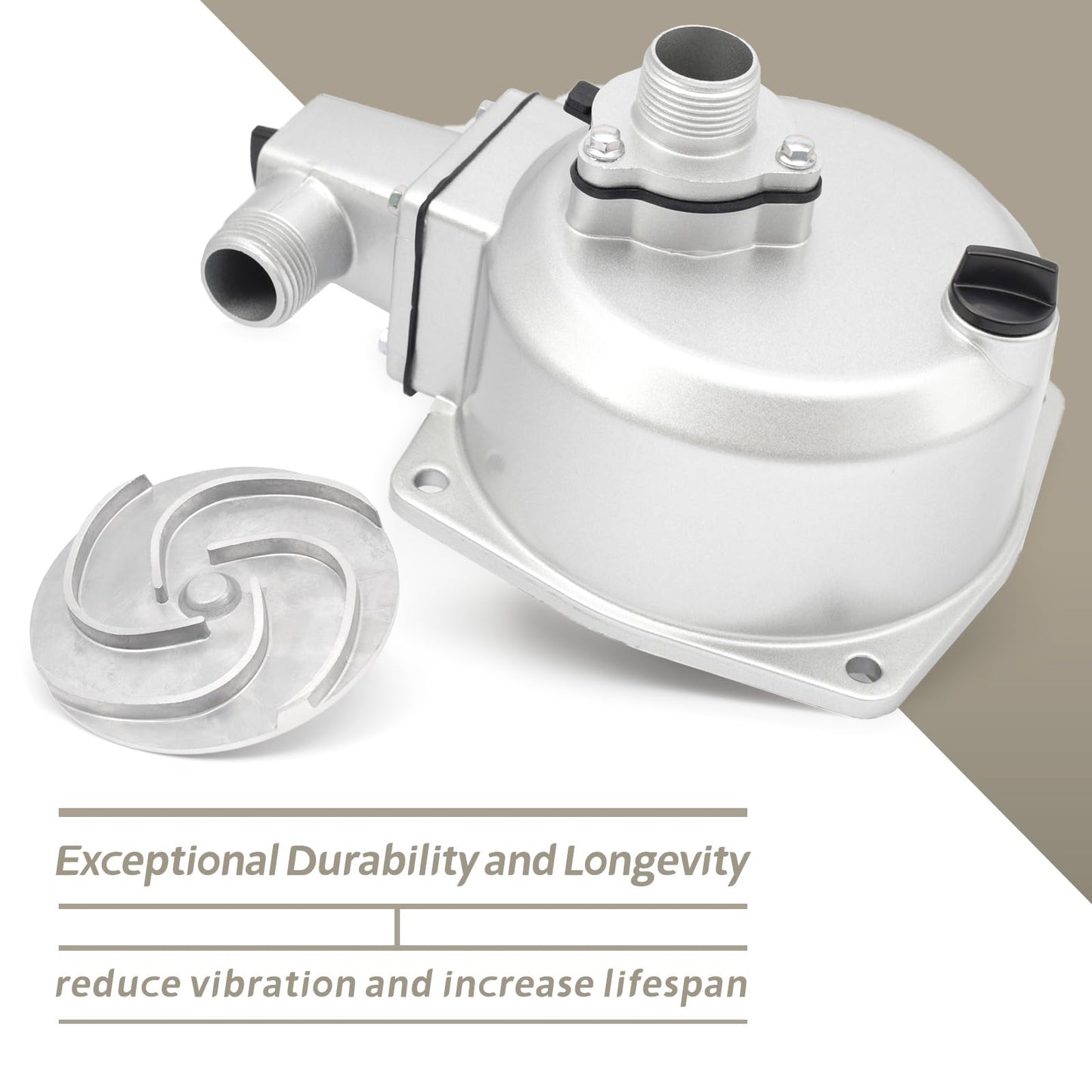 YIYANTO 1 Inch Threaded Pump Port Water Pump Assembly Replacement for Harbor Freight Predator for Pacific Hydrostar Clear Water Pump 1" in Ports 79cc 99cc Gas Engine Models 63404 56161