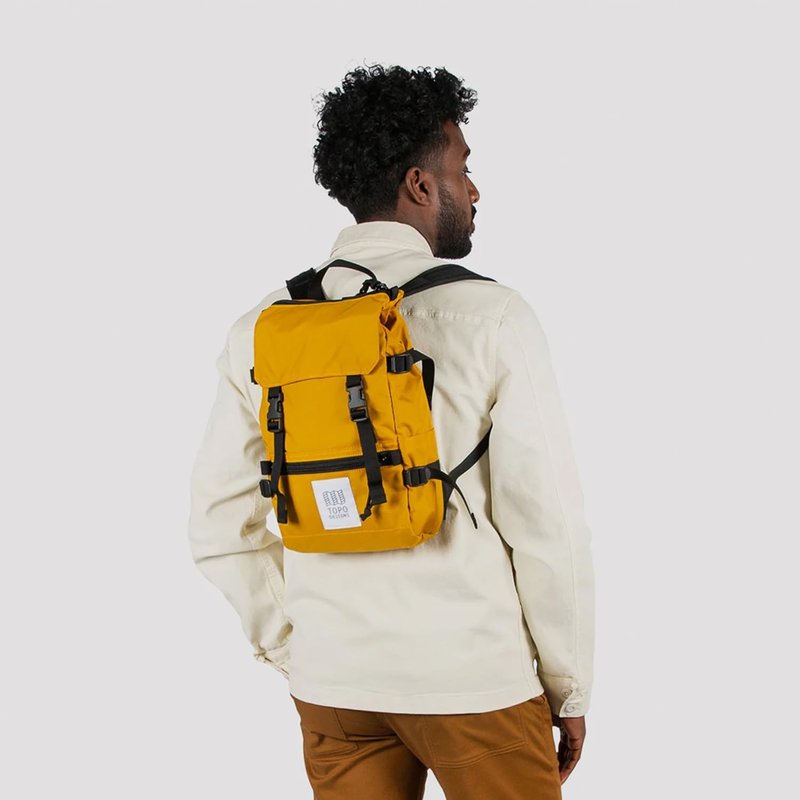 Topo Designs Rover Pack Mini - Small Sized Daypack for EDC, Day Trips, Hikes, Iconic Denver Design, Fair Trade + Bluesign (Bone White/Beetle)