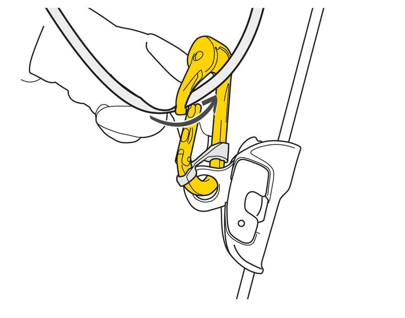 Petzl ROLLCLIP A Pulley Carabiner - Triact-Lock (Gate Side Opening)