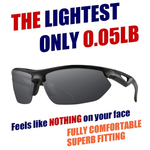 O2O Polarized Sport Sunglasses for Men Women Teens Biking Driving Golf Baseball Cycling Fishing Running (Matte Black)