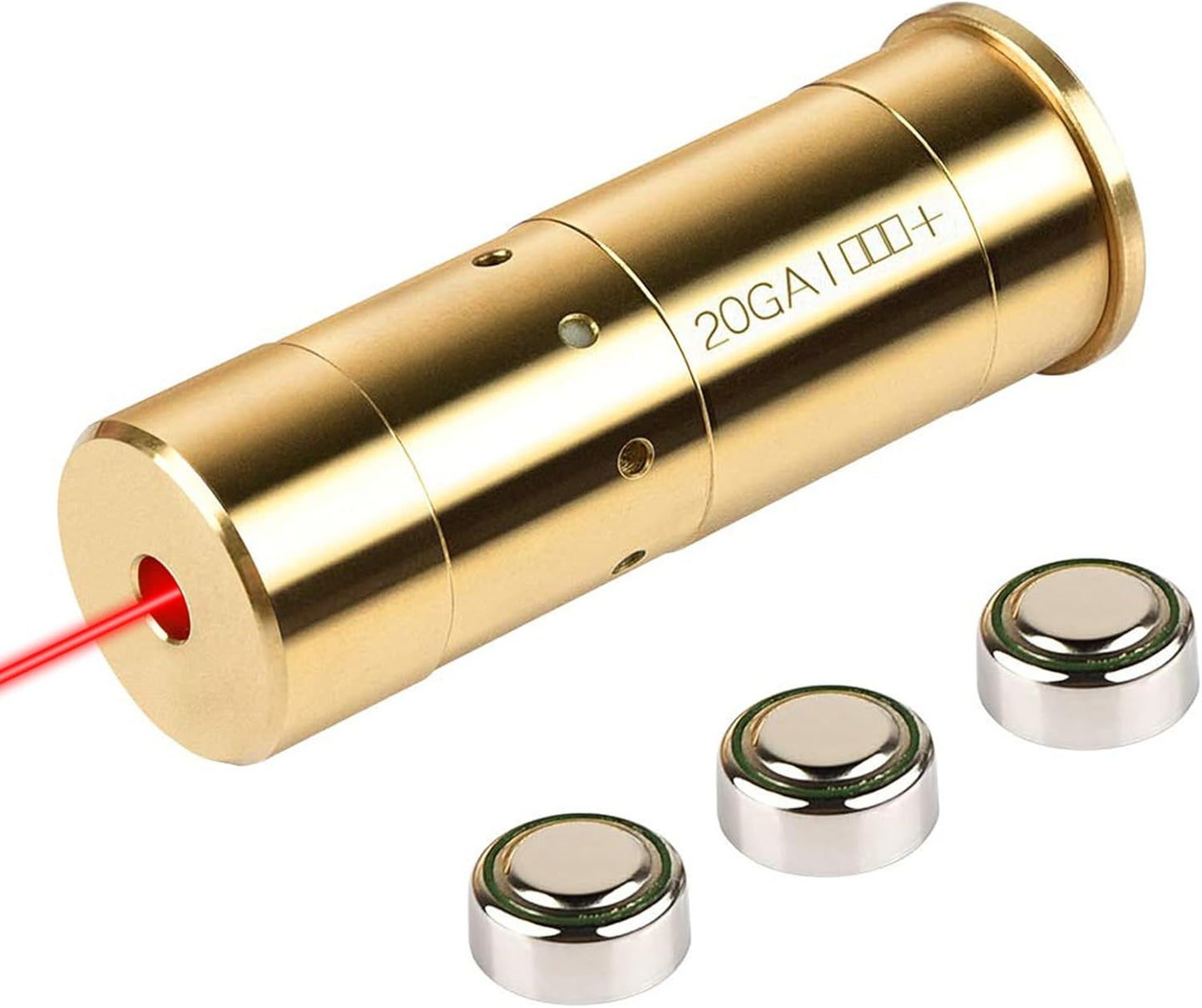 MidTen Bore Sight Laser | .45 ACP & 20-Gauge Red Dot Boresighter with Extra Batteries