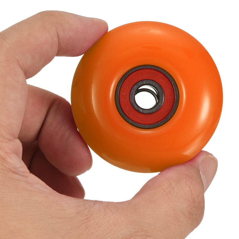 PATIKIL 52mm Skateboard Wheel with Bearings ABEC-9, 4 Pack Street Wheels for Skateboards Cruiser Wheel Replacement 95A, Orange Red