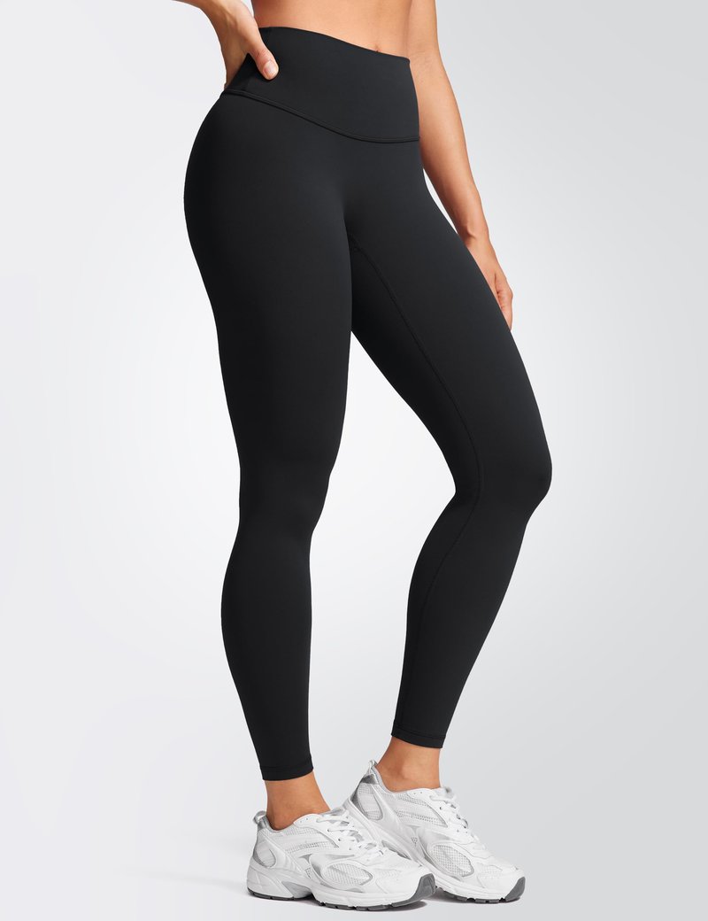 INGIA Womens High Waist No Front Seam Scrunch Butt Leggings Workouts 25 Inches V-Back Scrunch Booty Gym Yoga Pants Black Small