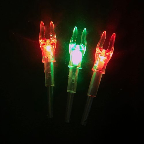 G Lighted Nocks by [Brand Name] - High-Visibility LED Arrow Nocks with ON/OFF Switch | 6/12 Pack, Fits Multiple Diameters