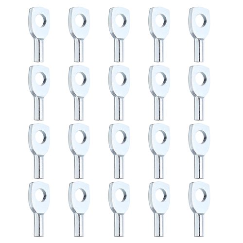 PATIKIL Cable Ball Stopper, 20pcs Gym Machine Accessories for 6mm Cable Fitness Equipment Wire Rope Port Joint Replacement Parts for Home Gym Machine, Silver