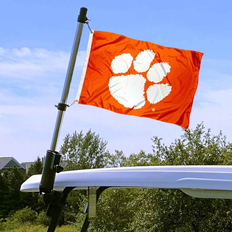 College Flags & Banners Co. Clemson Tigers Golf Cart Flag Pole and Holder Mounting Bracket