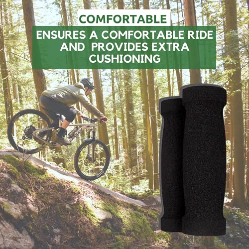Mountain Bike Handlebar Grips - Ergonomic Foam Rubber - 125mm Pair