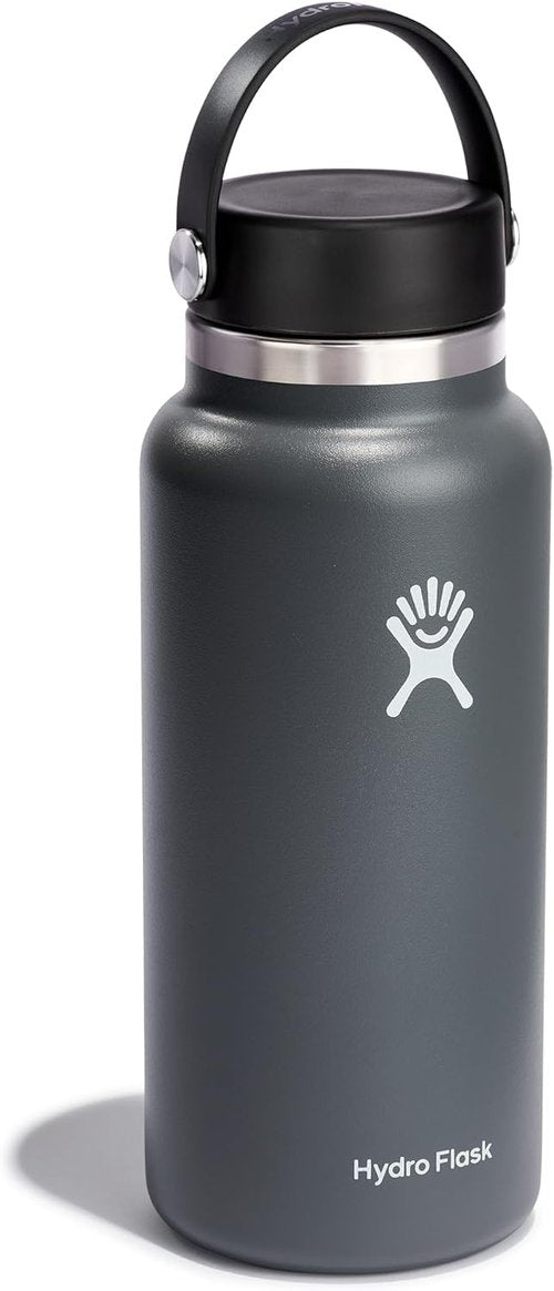 Hydro Flask Water Bottle - Insulated Stainless Steel | Wide Mouth Flex Lid, Leakproof, 32 Oz