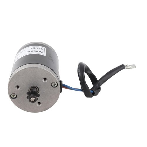DOACT 12V 120W Brushed Permanent Magnet DC Motor (2500 RPM High Speed), with Belt Pulley for Electric Scooter, DIY, and Power Tools Projects