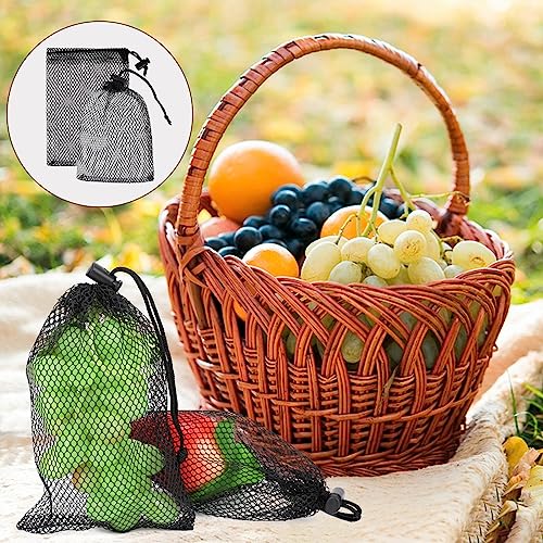 10PCS Small Mesh Drawstring Bags - 6x4 Inch Mini Nylon Bags