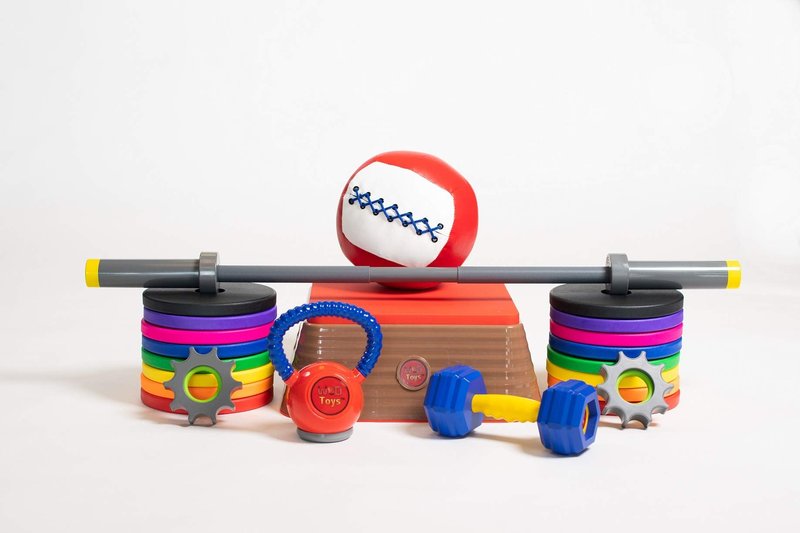 WOD Toys® Med Ball Mini - Safe, Durable Medicine MedBall for Kids Fitness Participation - Kid Gym Workout and Exercise Equipment for Toddlers and Children