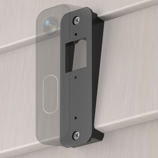Vinyl Siding Mount/Angle Mount Wedge for Blink Video Doorbell (4" Standard Vinyl Only, Not for Dutch Lap Siding) W/Screws - Black
