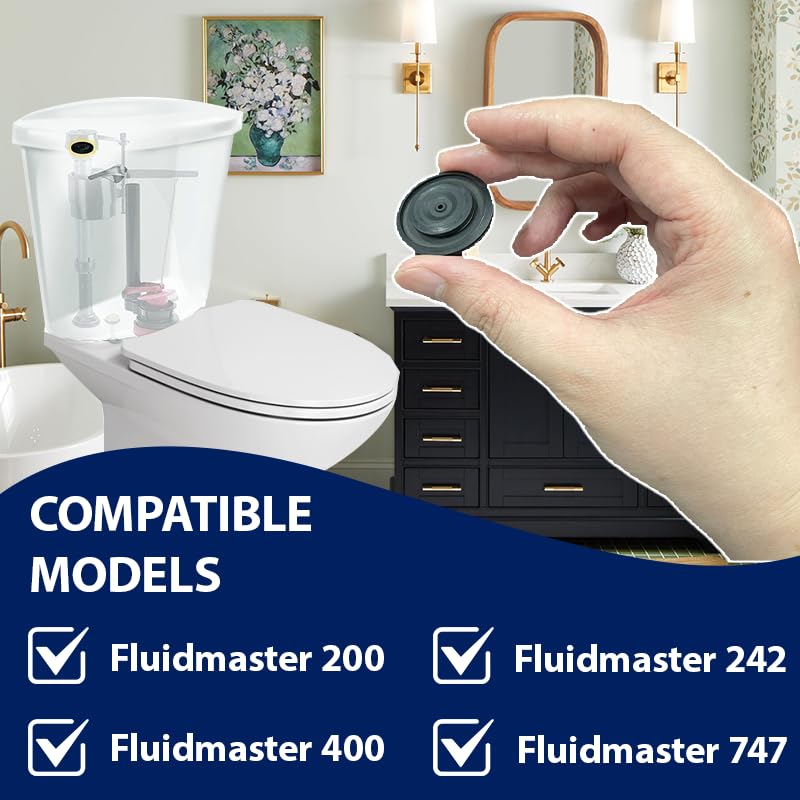 4 Pcs 83143 Toilet Fill Valve Seal Replacement Part Compatible with Fluidmaster 200, Fluidmaster 400, Fluidmaster 242, Fluidmaster 747 – Durable, Easy DIY Fix