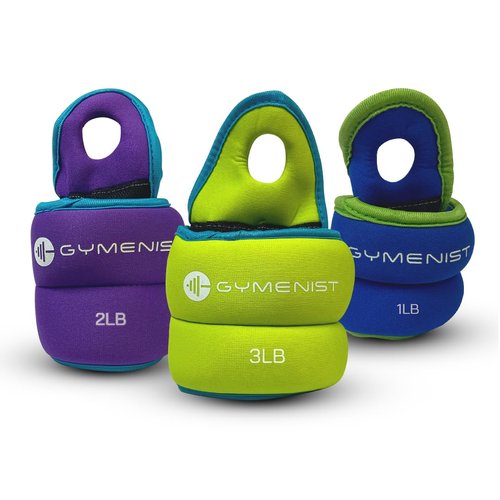 Pair of Wrist Weights With Hole for Thumb, Great for Fitenss Running Workouts & All Kind of Cardio Exercises (1 LB - PAIR - 2 Lb total)