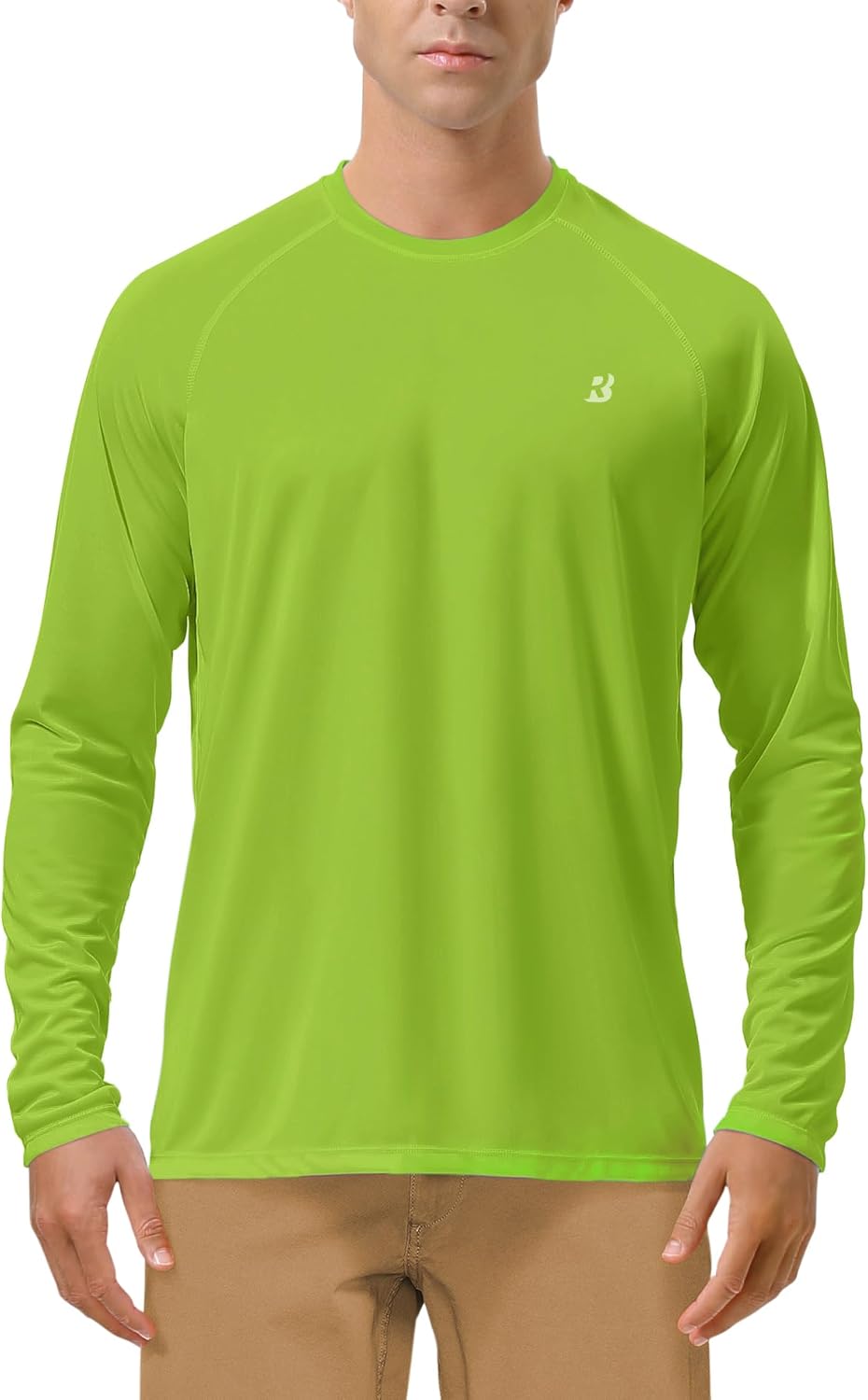 Roadbox Men's UPF 50+ UV Sun Protection Shirt - Long Sleeve SPF Rash Guard for Outdoor Activities