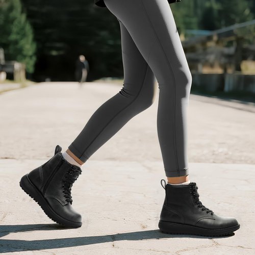 ANJOUFEMME Snow Winter Hiking Boots for Women - Womens Outdoor Waterproof Shoes Lightweight Walking Backpacking DSX13W-FN-US-BLACK-9