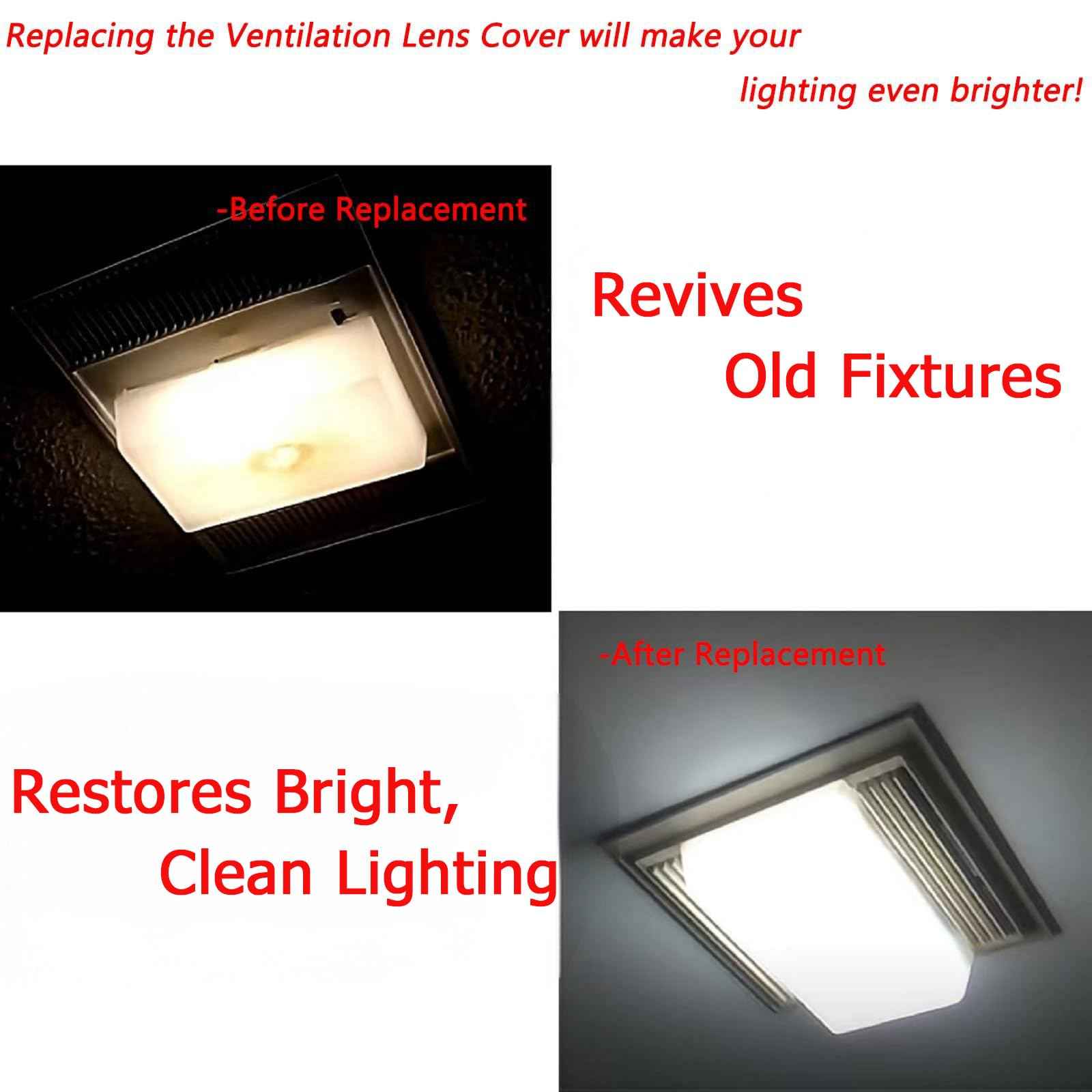 CAMGJORT 65776000 S65776000 Ventilation Light Lens Replacement Part For Bathroom Exhaust Fan Light Lens Fits For 663,663LN,F350C3,VF305CN Bathroom Exhaust Fan Light Plastic Cover,White(1 pack)