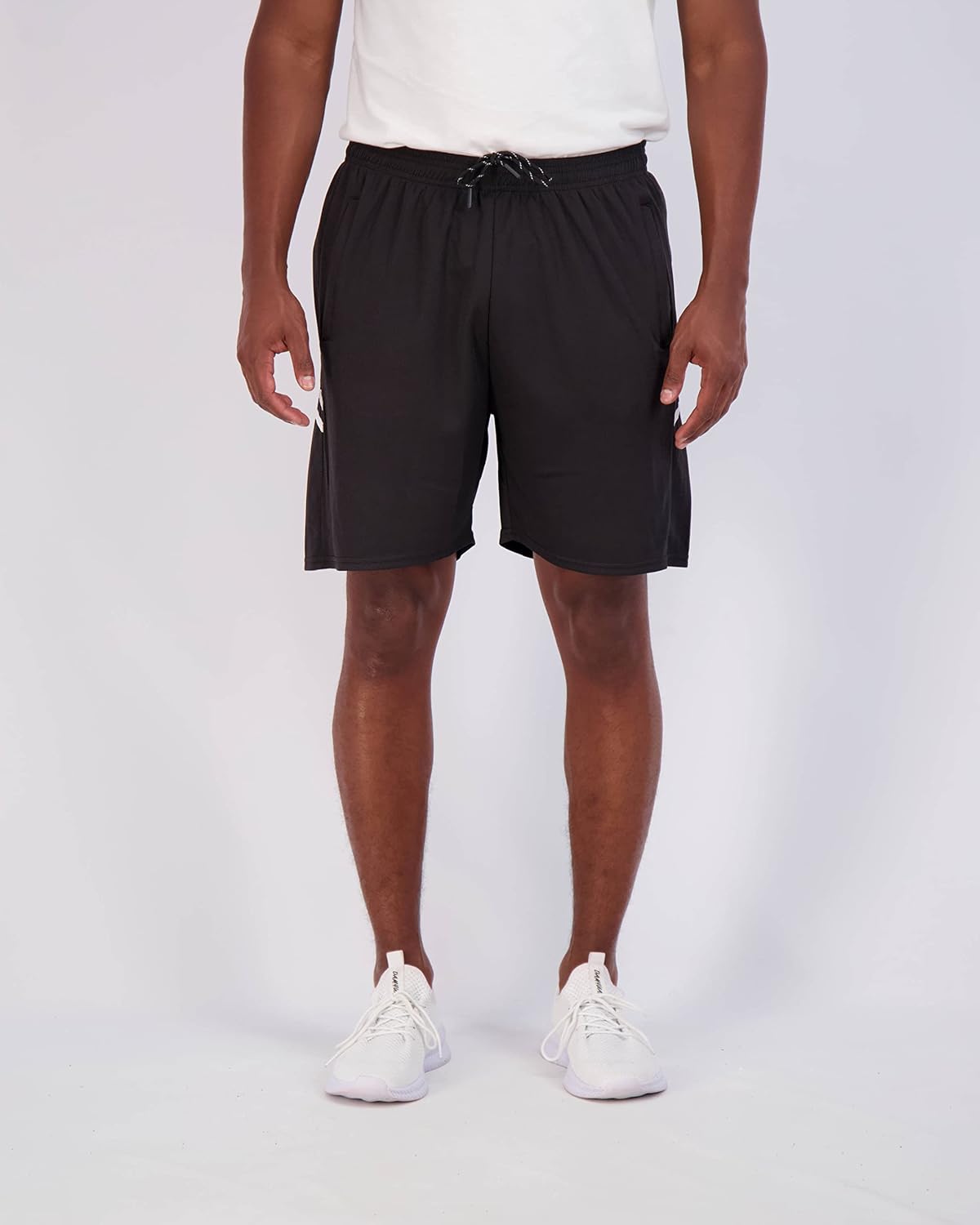 Real Essentials Men's Mesh 7" Athletic Zipper Shorts - Comfortable Workout & Gym Wear | Big & Tall Sizes Available