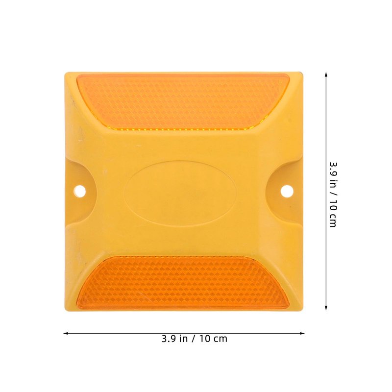 Yardwe Double-Sided Reflective Road Markers 3.93 Inch Durable Pavement Reflectors for Driveways Bike Paths Parking Lots Enhance Traffic Safety