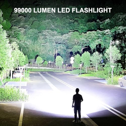 Lylting Rechargeable LED Flashlight 99,000 Lumens Waterproof Handheld Torch