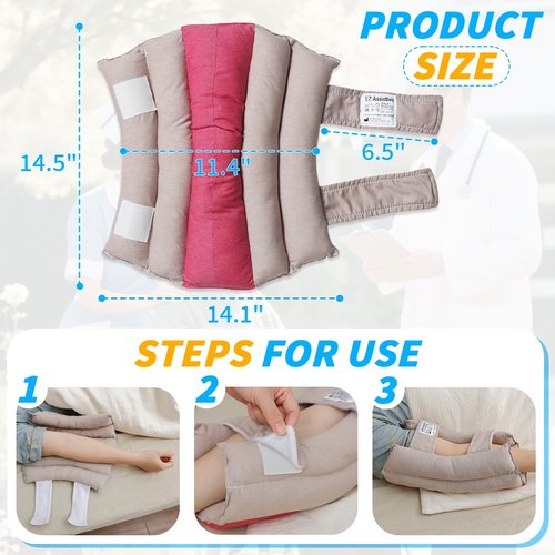 EZ Assistive Elbow Pads Elbow Protectors for Elderly and Bedridden Patient, Elbow Protector with Soft Fibre, Large Size 1 Count