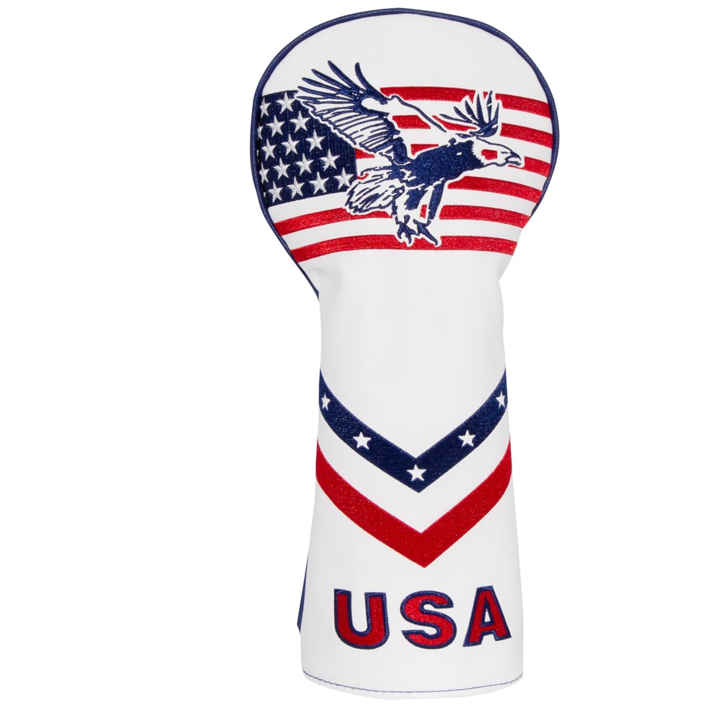 brdejc Golf Club Cover USA Eagle Putter Cover Driver Covers Fariway Wood Headcover Hybrid Cover Blade Putter Headcover Leather Golf Headcovers for All Brand (for Driver)