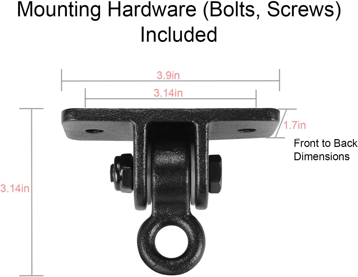 MDAIRC Heavy Duty Swing Set Brackets - Durable Hangers for Indoor/Outdoor Use | 2 Pack Black Hooks