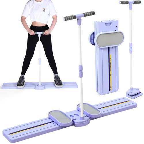 Motionchic Purple Adjustable Ski Machine, Simulated Ski Trainer Exercise Machine, Hip Trainer, Exercise Equipment for Leg Pelvic Floor Muscle Workout, Foldable Design for Home Workouts