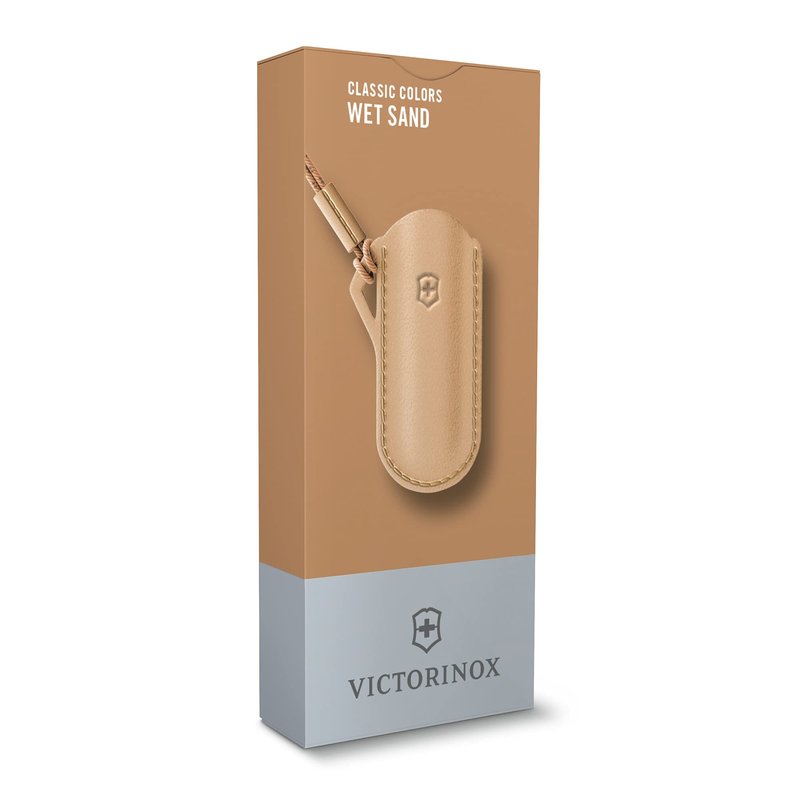 Victorinox Leather Pouch for Swiss Army Knives, Beige Wet Sand