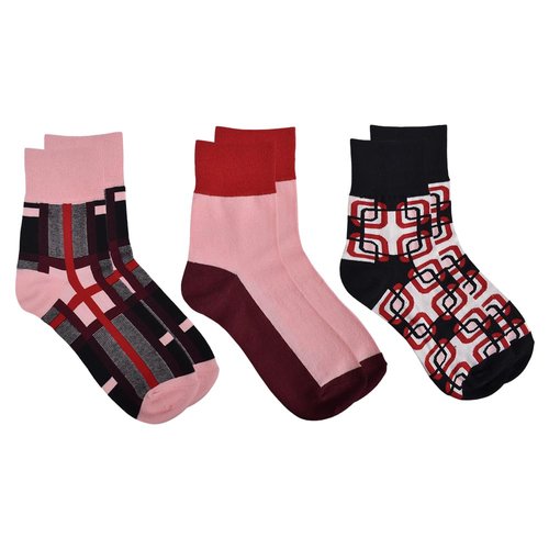 3PK KSNY PLAID SHORTIE CREW