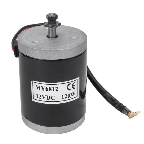 Haofy for My6812B 12 Motor, My6812 12V 120W High Speed Small Brush Motor with Belt Pulley Electric Scooter E Accessory