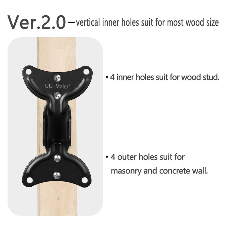 UU-Major Bike Wall Mount,Heavy Duty Bike Hanger, Mounted Bike Hook for Garage Wall,Horizontal Bike Rack for MTB,Road And Hybrid Bikes Storage,Thicker Metal With Rubber Coating.(Adjustable*2 Pack)