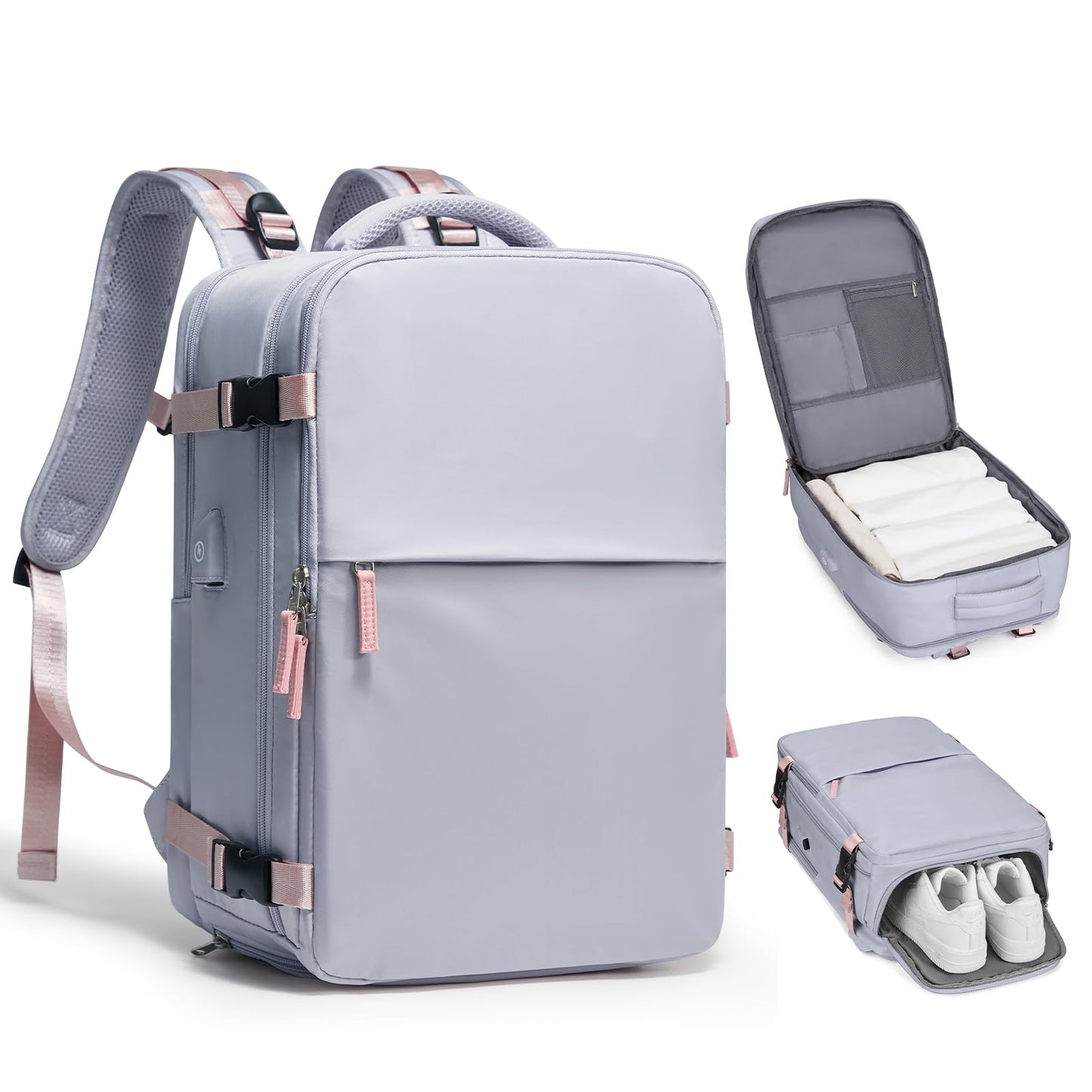 coofay Large Travel Backpack For Women Airline Approved Carry On Backpack Flight Approved Waterproof Sports Luggage Backpack Casual Daypack Small Hiking Backpack