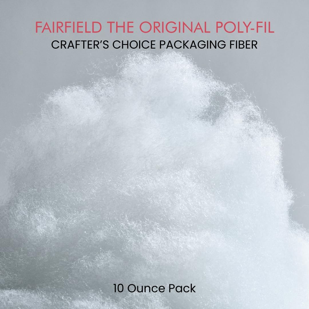 Poly-Fil Fairfield Crafter's Choice Dry Packing Fiber Fill - 10 Ounce Bag | Blue/Orange