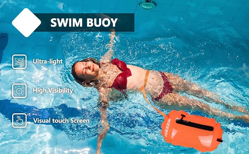 Swim Buoy with Waterproof Touchscreen - Orange Safety Float
