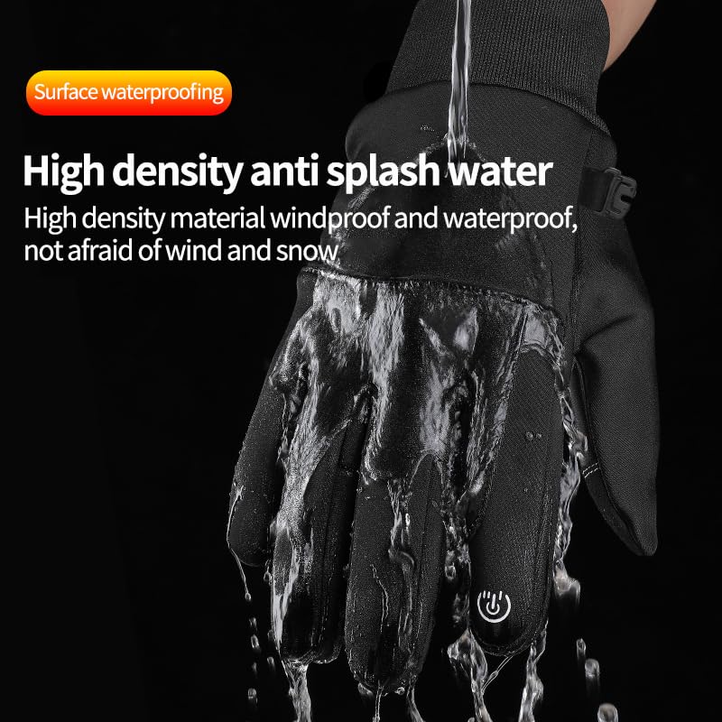 Sensitive Touchscreen Winter Gloves - Black, Small