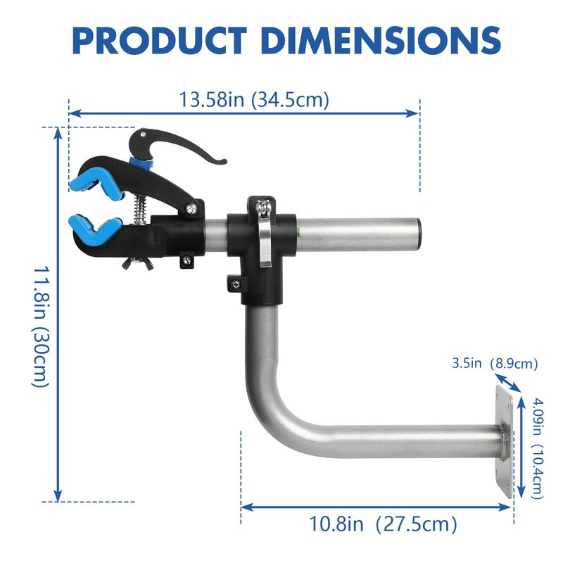 Zostera Bike Repair Stand Wall Mount Rack Bicycle Maintenance Rack for Road&Mountain Bikes with Bending bracket