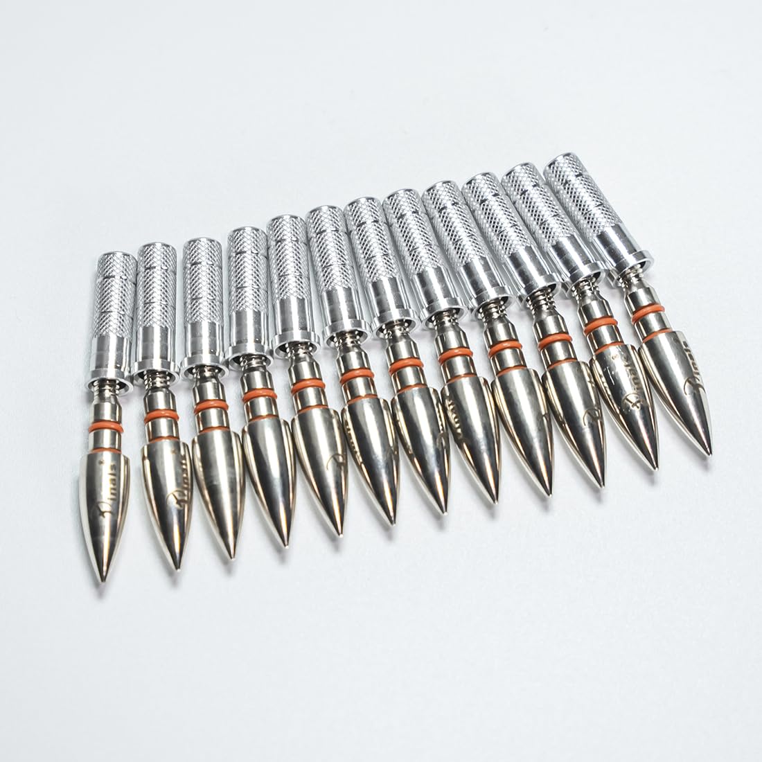 Pinals Archery 19/64" 100 Grain Field Points Tips Target and .244/6.2mm Arrows Inserts for Bow Hunting 12Set