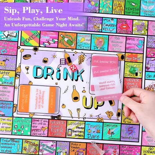 Drinking Games for Adults - Color-Blocked Leather Mat Board Game