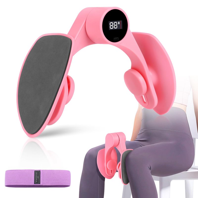 Pelvic Trainer for Women & Men – Adjustable Spring Resistance Hip Exerciser, Kegel Exerciser Toner for Your Thigh & Pelvic Muscle, Enhancing Your Intimate Moments. Home Fitness Equipment (Pink)