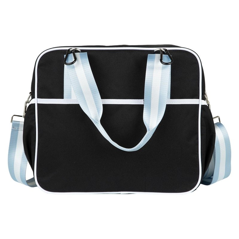 Queen of the Court Prepster Pickleball Bags for Women with Fence Hook - Cute Yet Functional Black Pickleball Tote Bag with Compartments for Water Bottle, Paddles, Balls & Accessories (Black)