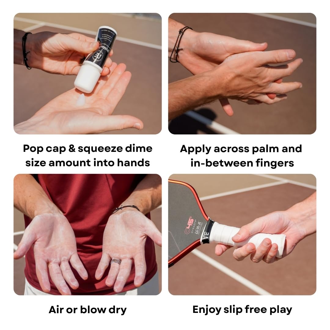 Pickleball Effect Liquid Chalk Grip Enhancer - Hand Grip Gel for Sweaty Hands | Pro Grip Boost Gel for Pickleball, Golf, Tennis, Climbing, Gymnastics & Weightlifting | Non-Toxic USA Made - 2 fl oz