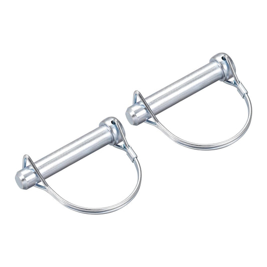 uxcell 2Pcs 1/2" Dia Trailer Coupler Pin, 2-3/4" Long Coupler Pin Shaft Locking Pin, Round Pto Pin for Farm Trailers Wagons Lawn Hitches and Garden