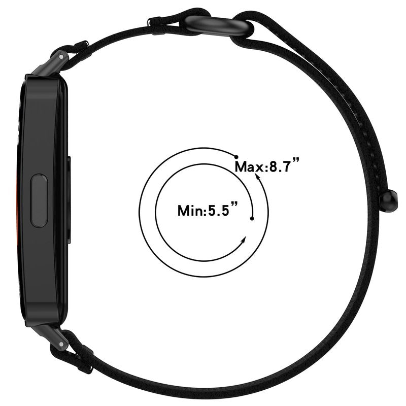 MOTONG Compatible with Huawei Band 10 Replacement Strap - Repalcement Nylon Wrist Strap Compatible with Huawei Band 10/9/8(Black + Grey)