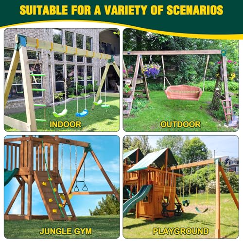 BETOOLL End Brackets for Heavy Duty A-Frame Swing Set - Green, 1 Piece