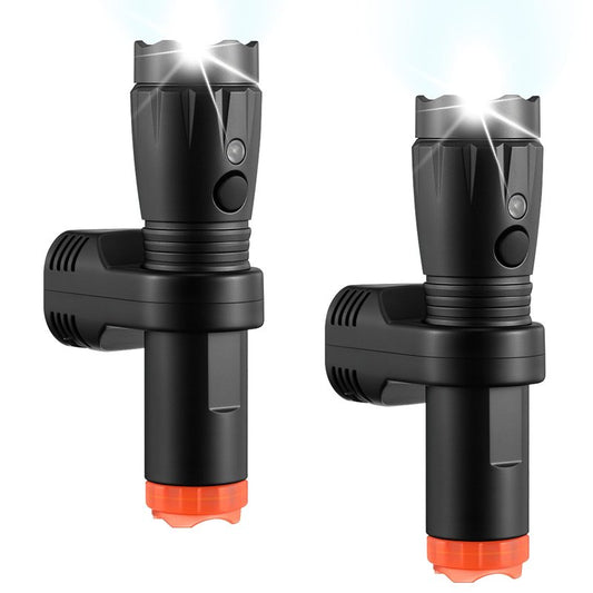 Grinsvalley 4 in 1 Plug in Emergency Flashlight Rechargeable LED Night Light with Motion Sensor for Power Outage Home Safety Portable Work Light Removable Torch for Camping and Indoor Use(2 Pack)