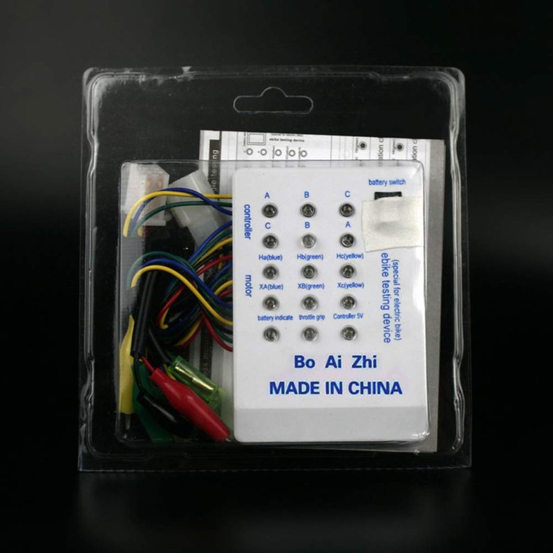 ZHANGLI E-Bike Tester 24V/36V/48V/60V/72V Brushless MotorTester with Indicator, Portable Riding Quick Battery Powered Spared Device Tester Controller